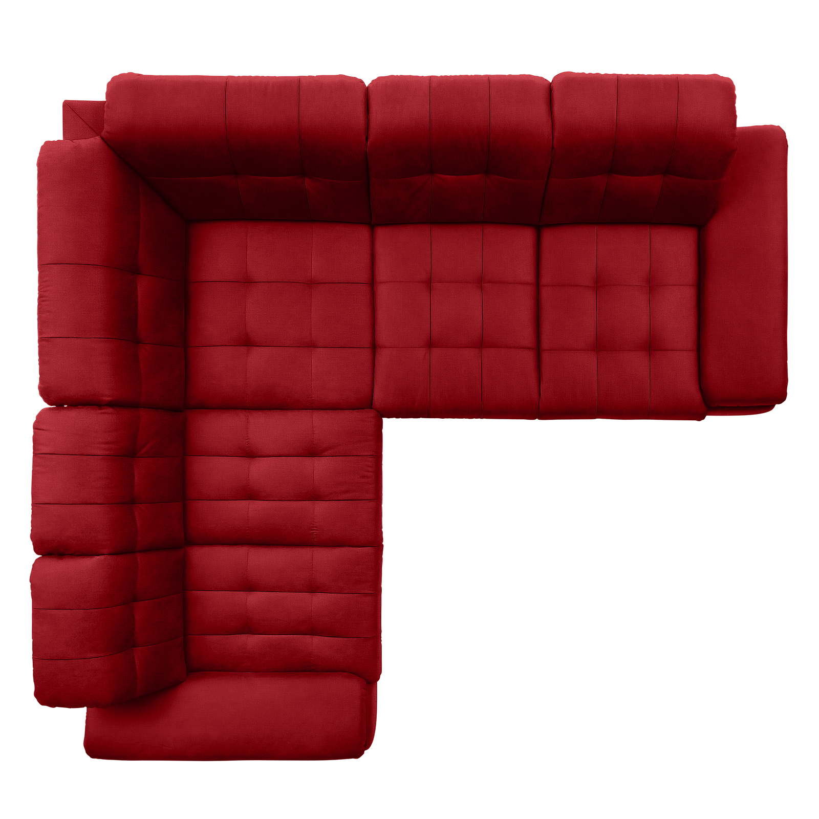 polsterpower Ecksofa - Miro bordeaux - Basismodell - links