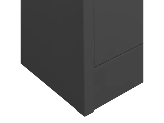 Armoire de bureau Anthracite 90x40x180 cm Acier