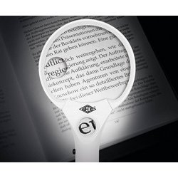 Loupe PROFI avec poignée et lumière LED, rond, blanc