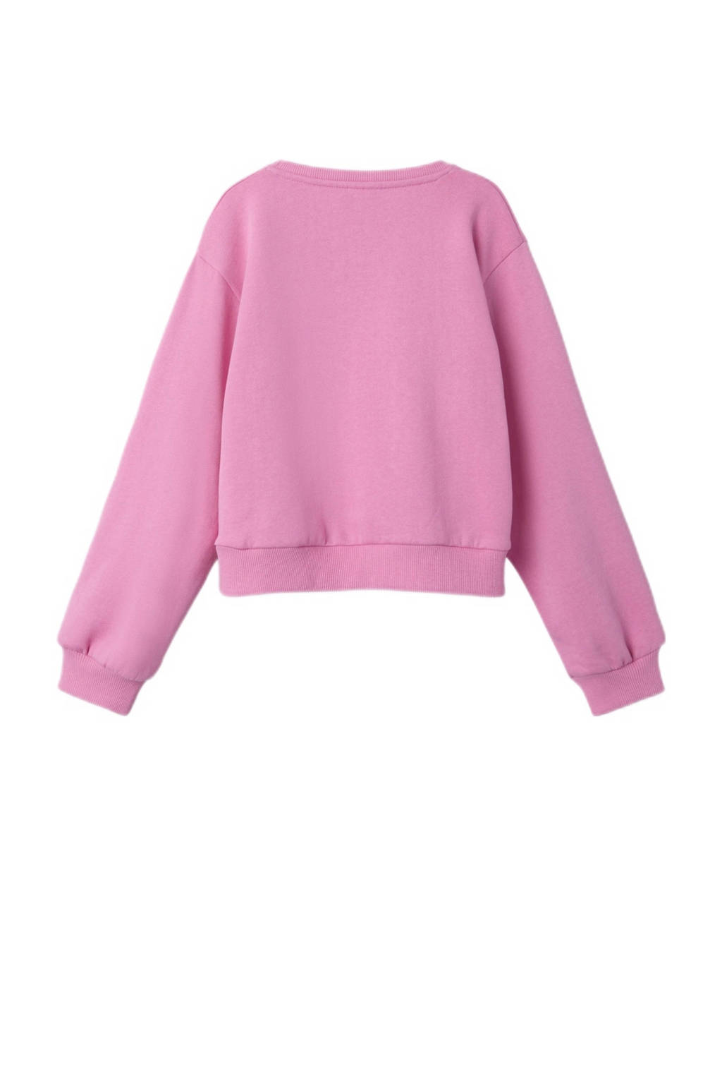 NAME IT sweater NKFPLILJE met tekst roze