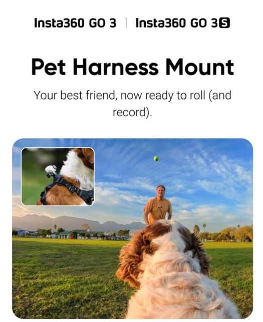 Insta360 - GO 3/GO 3S Pet Harness Mount Size M