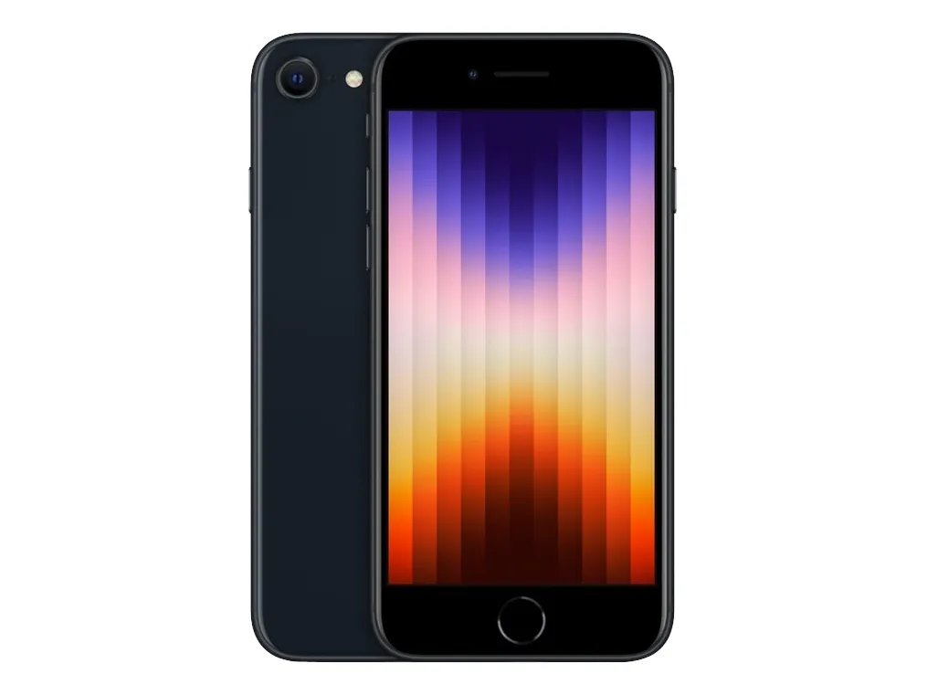 Apple iPhone SE (2022) 128GB Midnight Grade A i meget god stand - Refurbished