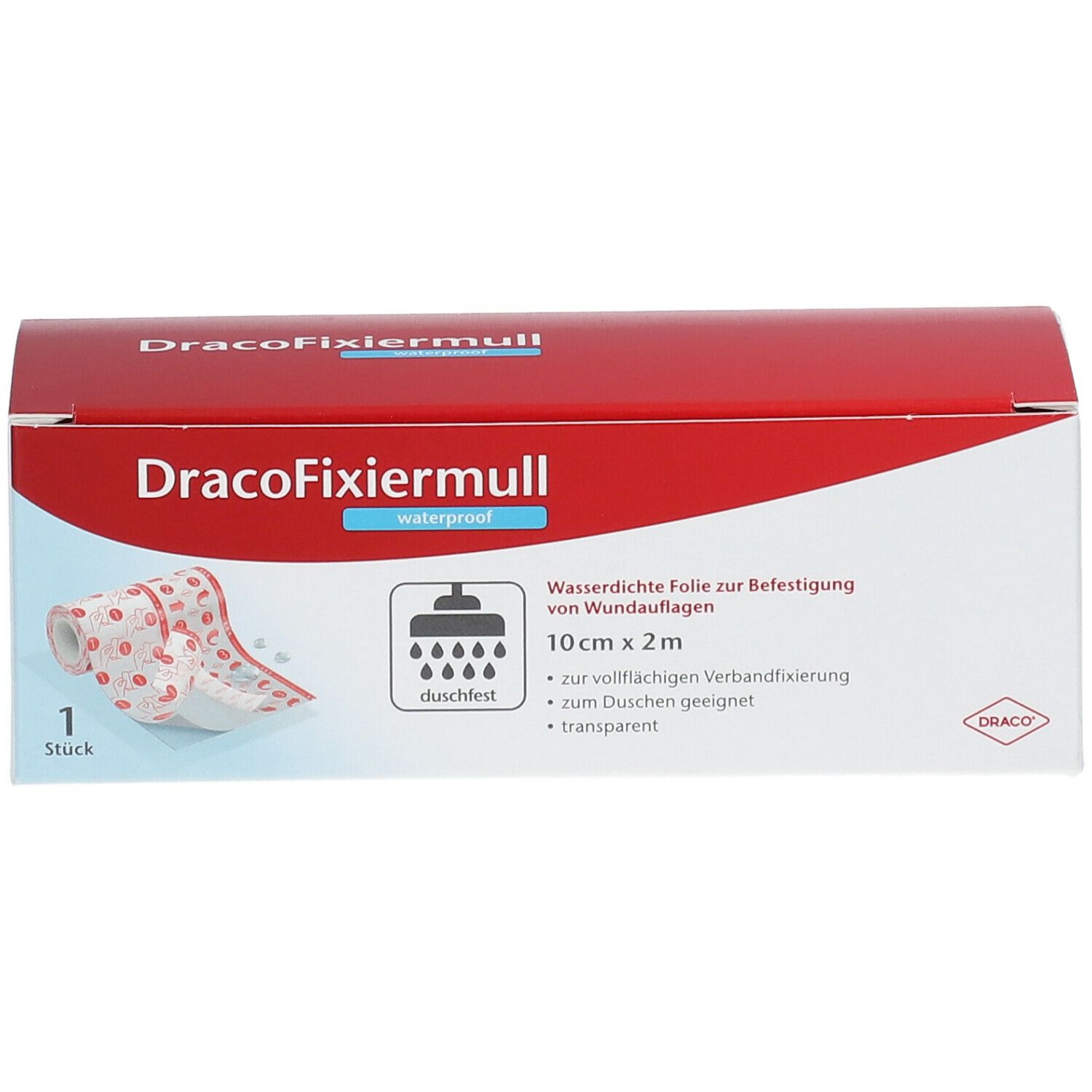 DracoFixiermull waterproof 10 cm x 2 m