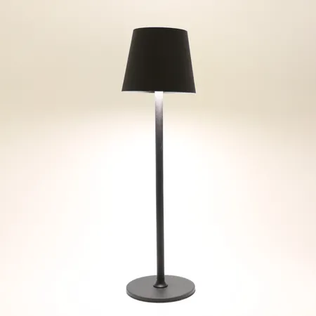 Idena LED Tischleuchte mit Akku in schwarz, 37cm, dimmbar
