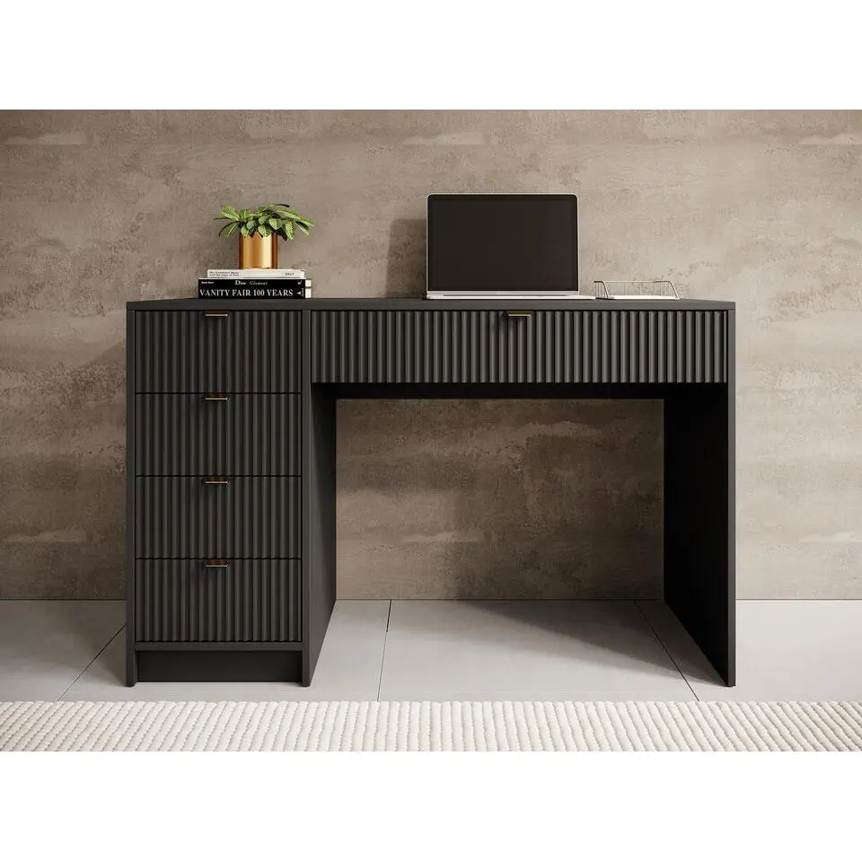 Meubella - Bureau Tavares - Zwart - 120 cm