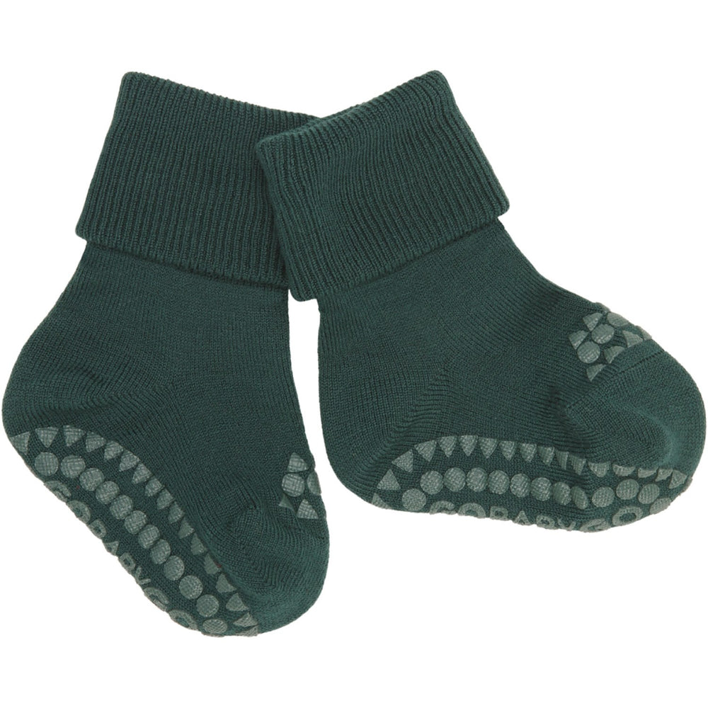 Køb Gobabygo Forest Green Non-Slip Strømper I Merino Uld