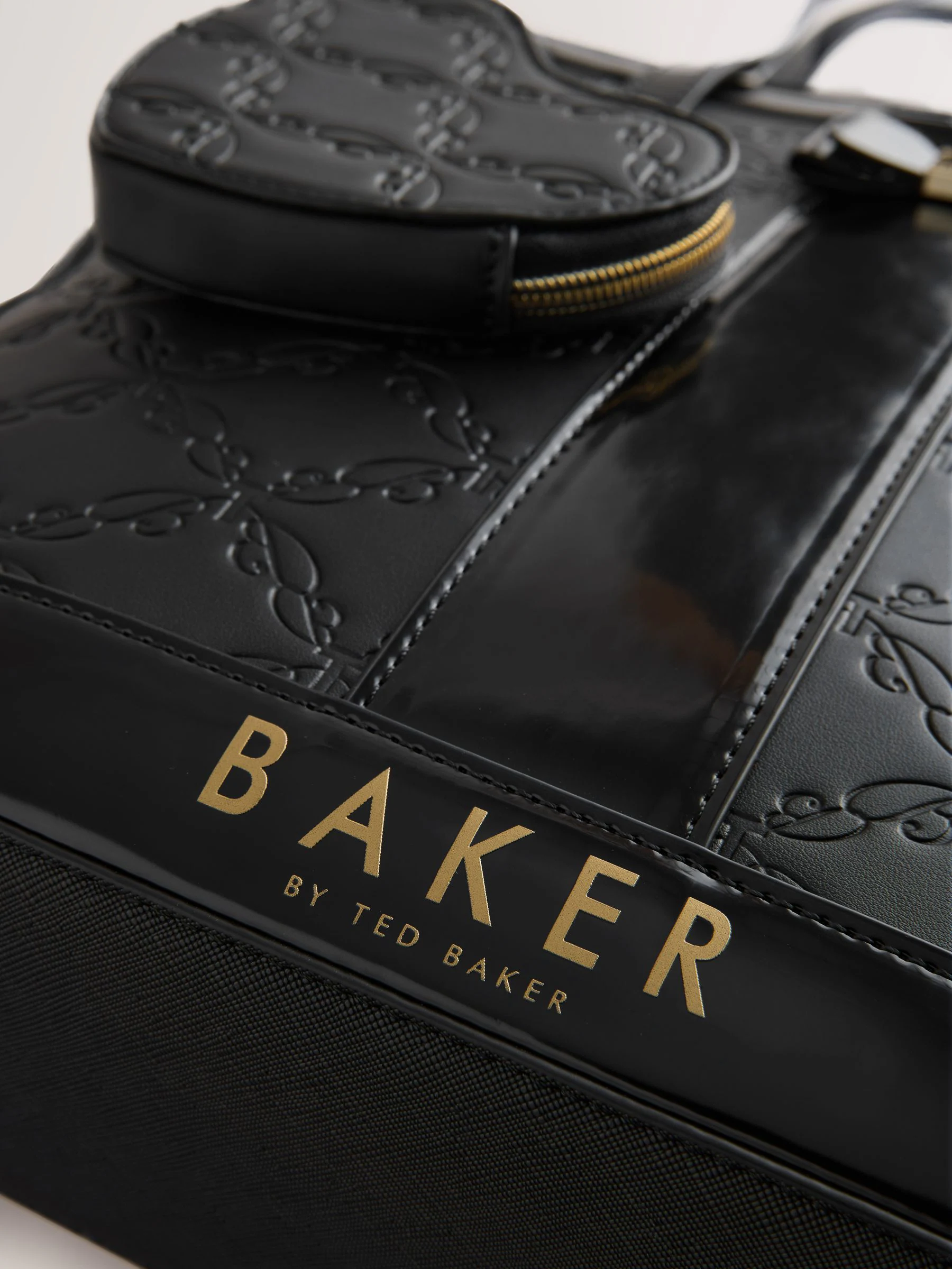 Baker by Ted Baker - Back to School - Zwarte PU-shopper met reliëf voor meisjes