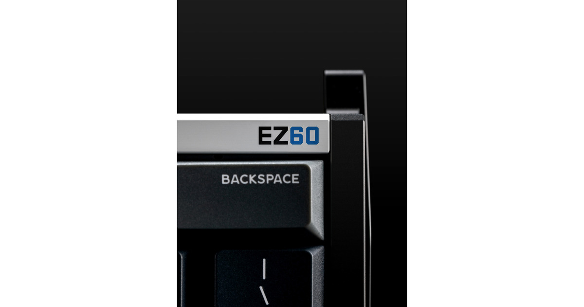 IqunixEZ60 Magnetic Switch Gaming HE Keyboard, gaming toetsenbord  (Zwart/blauw, US lay-out, US-International, Gateron Magnetic Jade Pro, 60%, RGB, Double Shot PBT Keycaps)