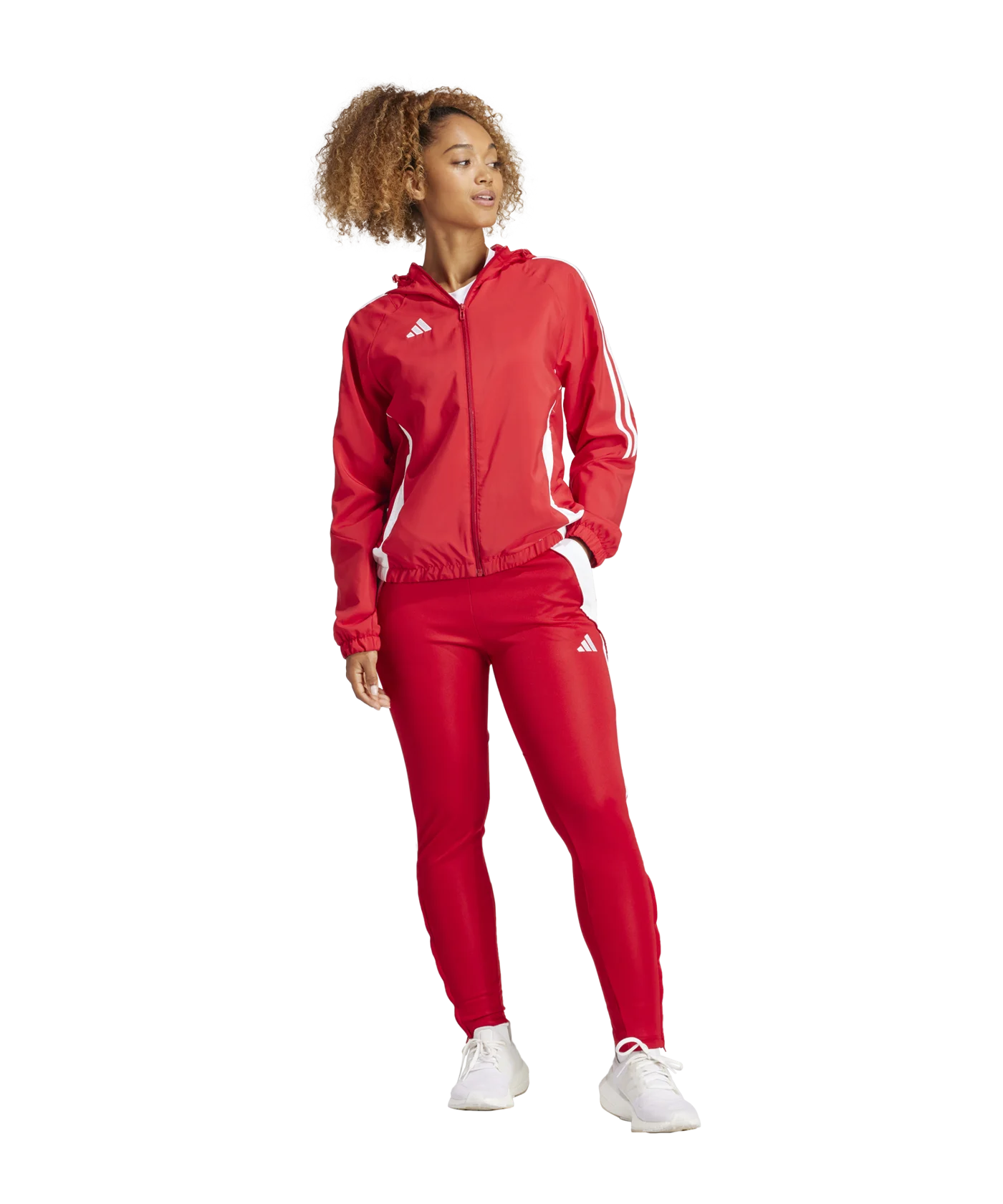 adidas Tiro 24 Windbreaker Damen Rot Weiss