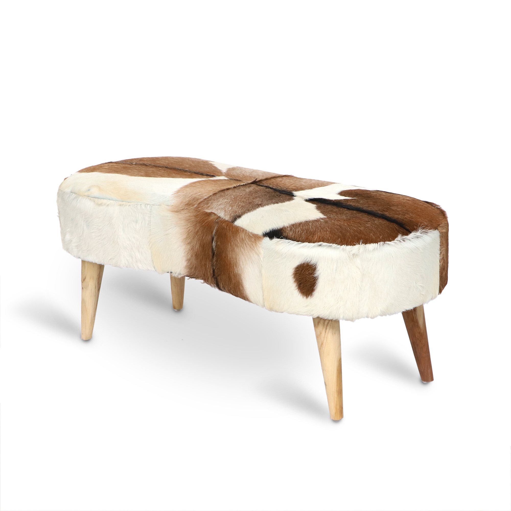 Fell-Bank 'Leso', B 122 cm, H 47 cm, L 55 cm von fischer's lagerhaus
