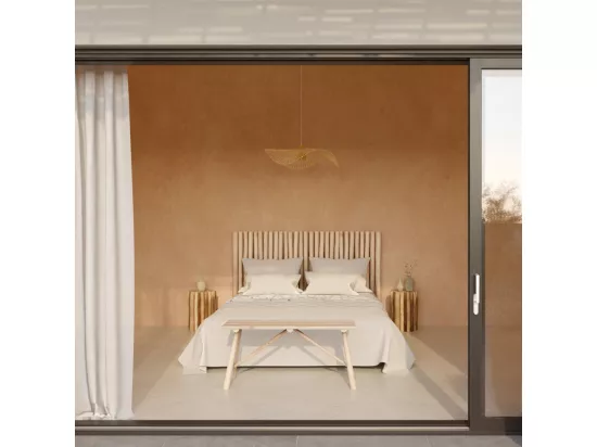 Suspension D75 cm en bambou avec fil blanc - Jipi