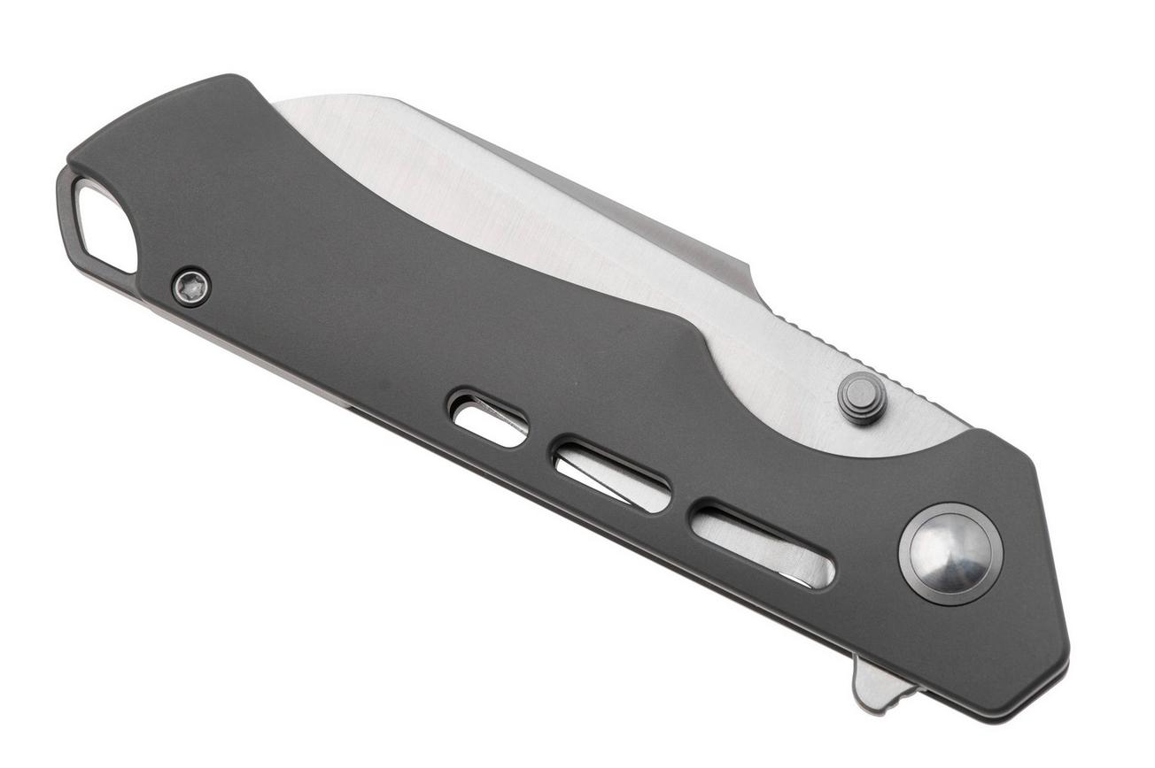 Kizer Crest Ki3714A1 Satin S35VN, Titanium zakmes, Gecko Customz Knifeworks design