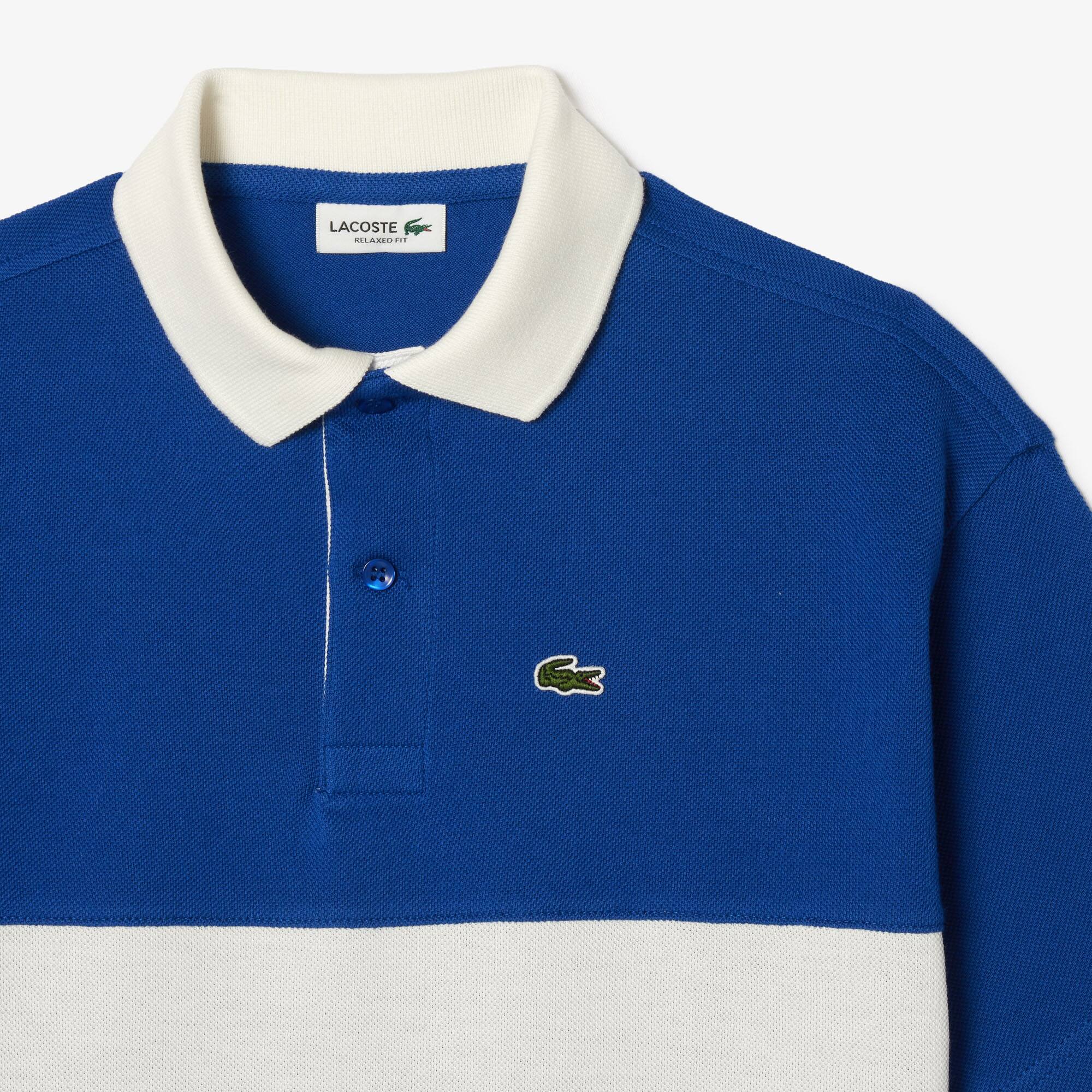 Colorblock-Piqué-Poloshirt Poloshirts - Blau - Lacoste - Kinder