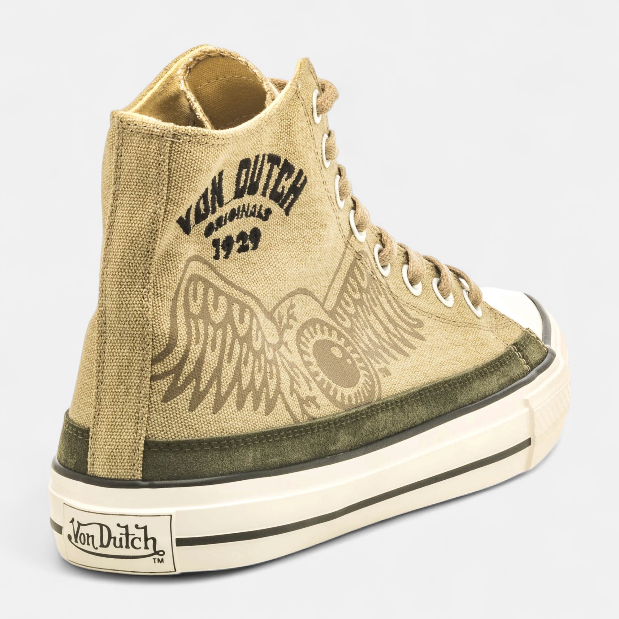 Baskets en toile Homme kaki