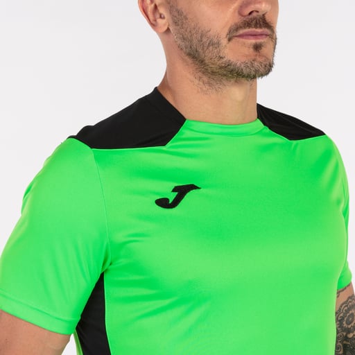 Camiseta de manga curta Joma Championship Vi Verde Fluorescente Preta