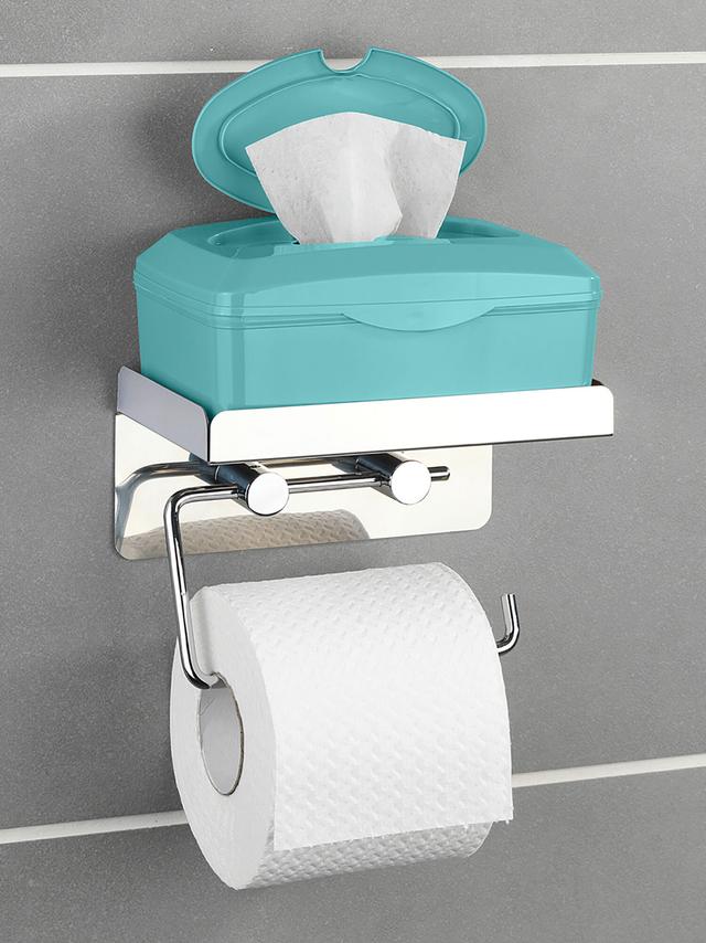 Toilettenpapierhalter 2 in 1, Edelstahl rostfrei
