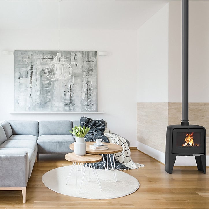 Poêle à bois en fonte Supra Paul haut 10kW 150m²