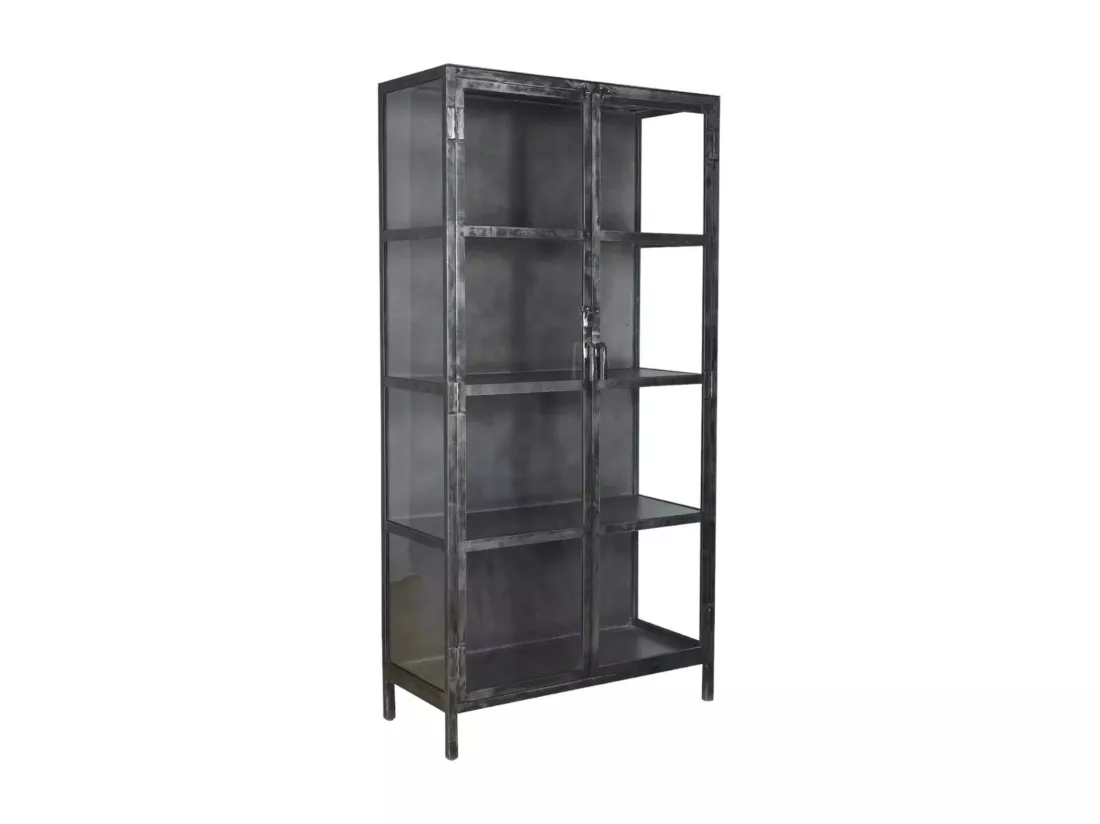 Vitrine industrielle métal verre ROADIES
