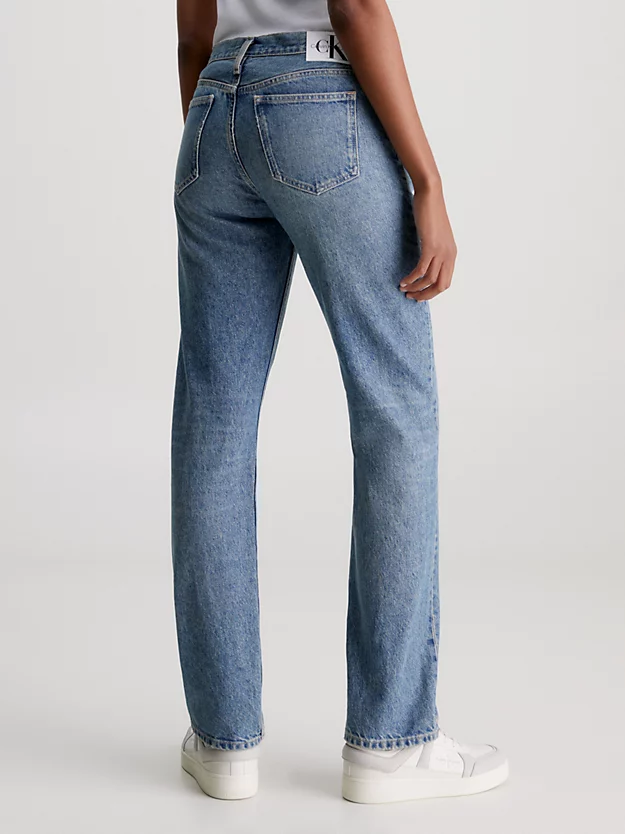 Calça jeans reta de cintura baixa