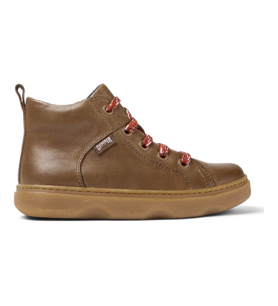 Tênis de couro marrom Camper Kiddo