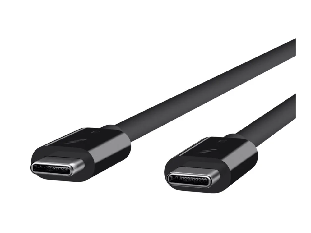 Belkin Thunderbolt 3 - Thunderbolt kabel - 24 pin USB-C (han) til 24 pin USB-C (han) - USB 3.1 Gen 2 / Thunderbolt 3 / DisplayPort 1.2 - 80 cm - sort - for P/N: F4U109tt