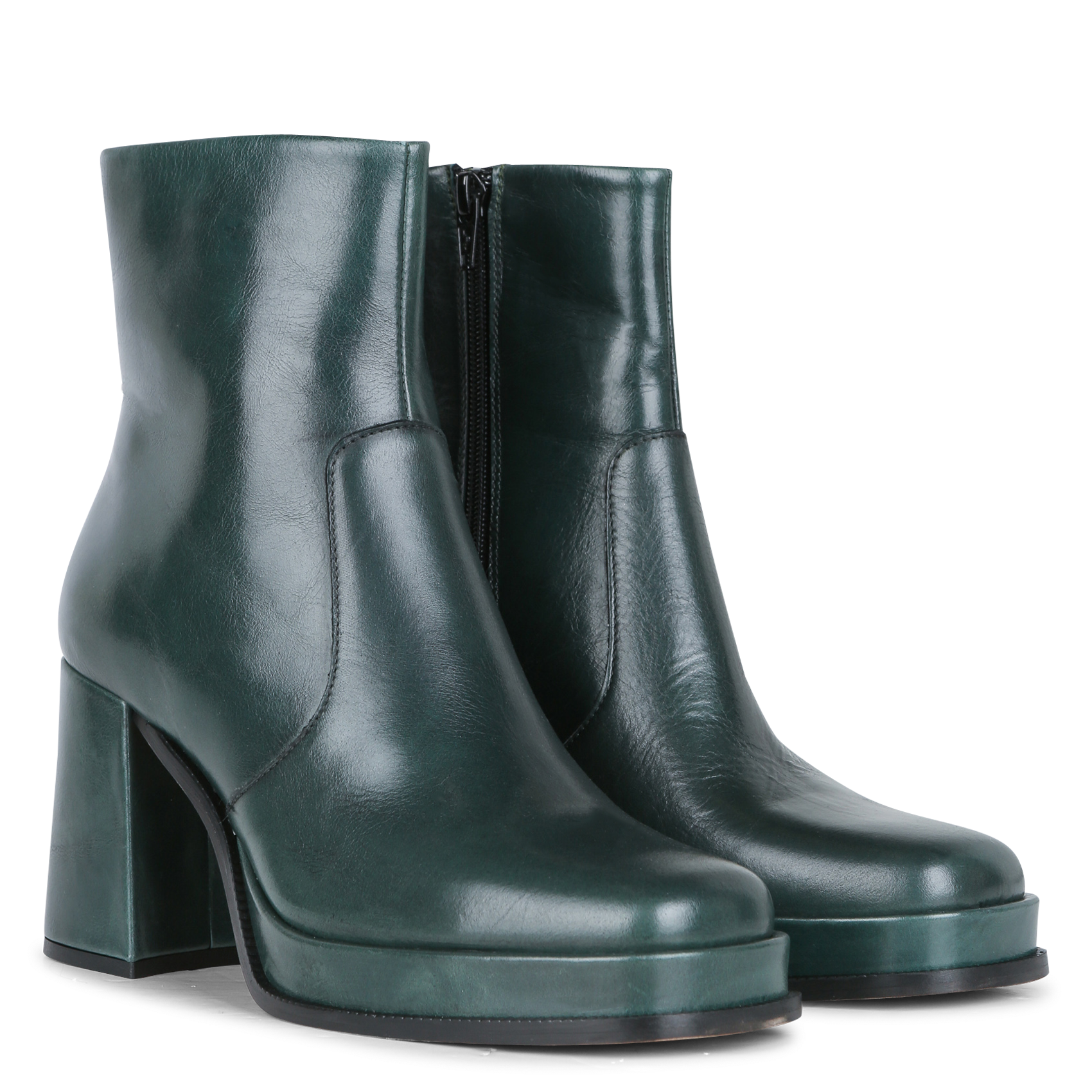 Bottines en cuir | Vert