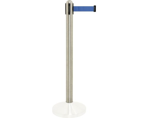 Uitschuifbare RVS paal inclusief blauwe nylon band 205 cm (zonder voet)