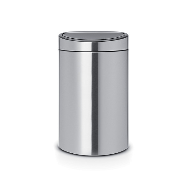 Poubelle Touch Bin demi lune 40 L métal mat Brabantia
