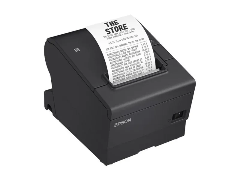 Epson TM T88VII (132) - Kvitteringsprinter - termisk linje - Rulle (7,95 cm) - 180 x 180 dpi - op til 500 mm/sek. - USB 2.0, USB 2.0 vært, LAN, PoweredUSB - skærer - sort