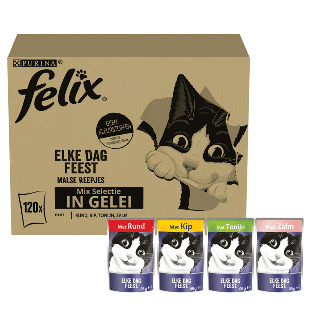 Felix Elke Dag Feest Mix Selectie in Gelei120 x 85 gr