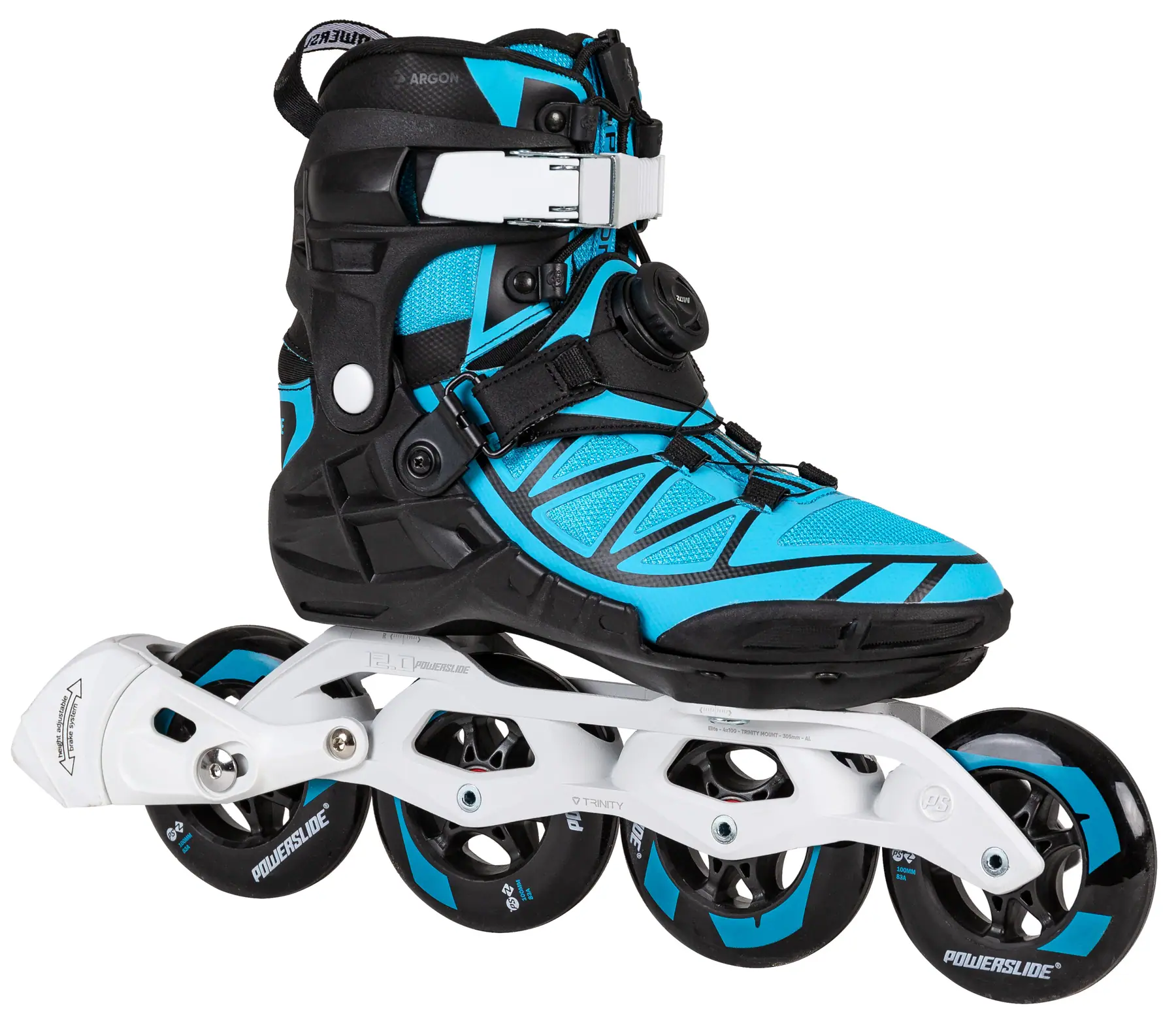 Powerslide Phuzion Argon Bluebird 100 Inliners - Herre Rulleskøjter