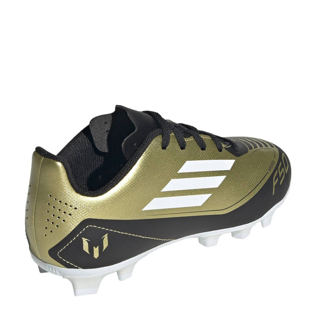 adidas F50 Club Messijunior voetbalschoenen metallic goud/wit/zwart