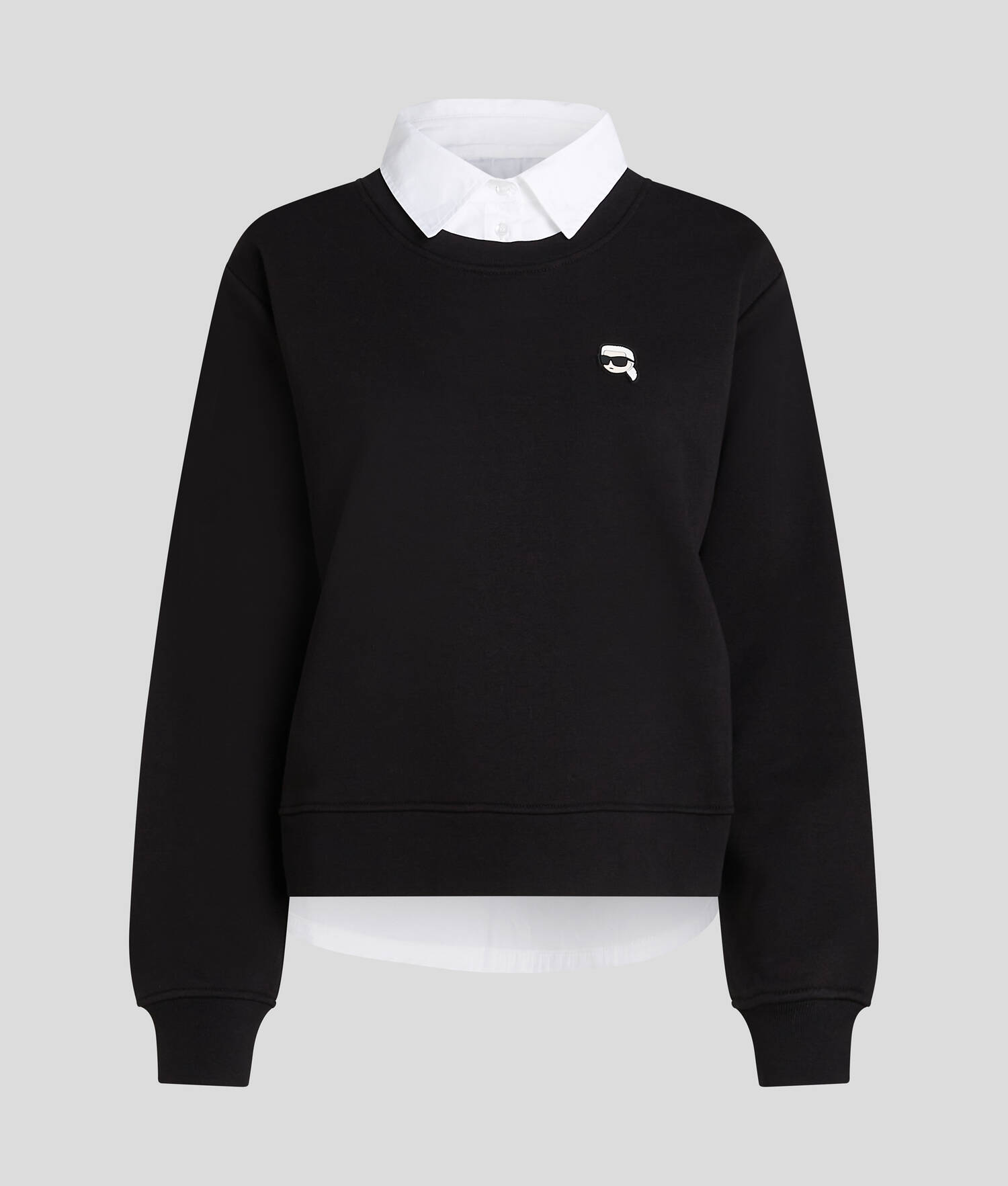 SWEAT-SHIRT EN TISSU MÉLANGÉ IKON - Noir
