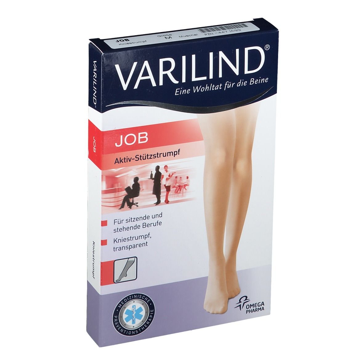 VARILIND® Job Kniestrümpfe 100 DEN muschel Gr. M (40-42,5)