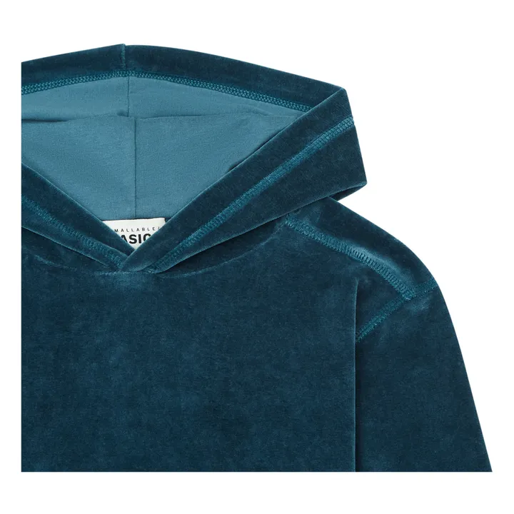 SMALLABLE BASICS Hoodie en Velours Garçon | Océan