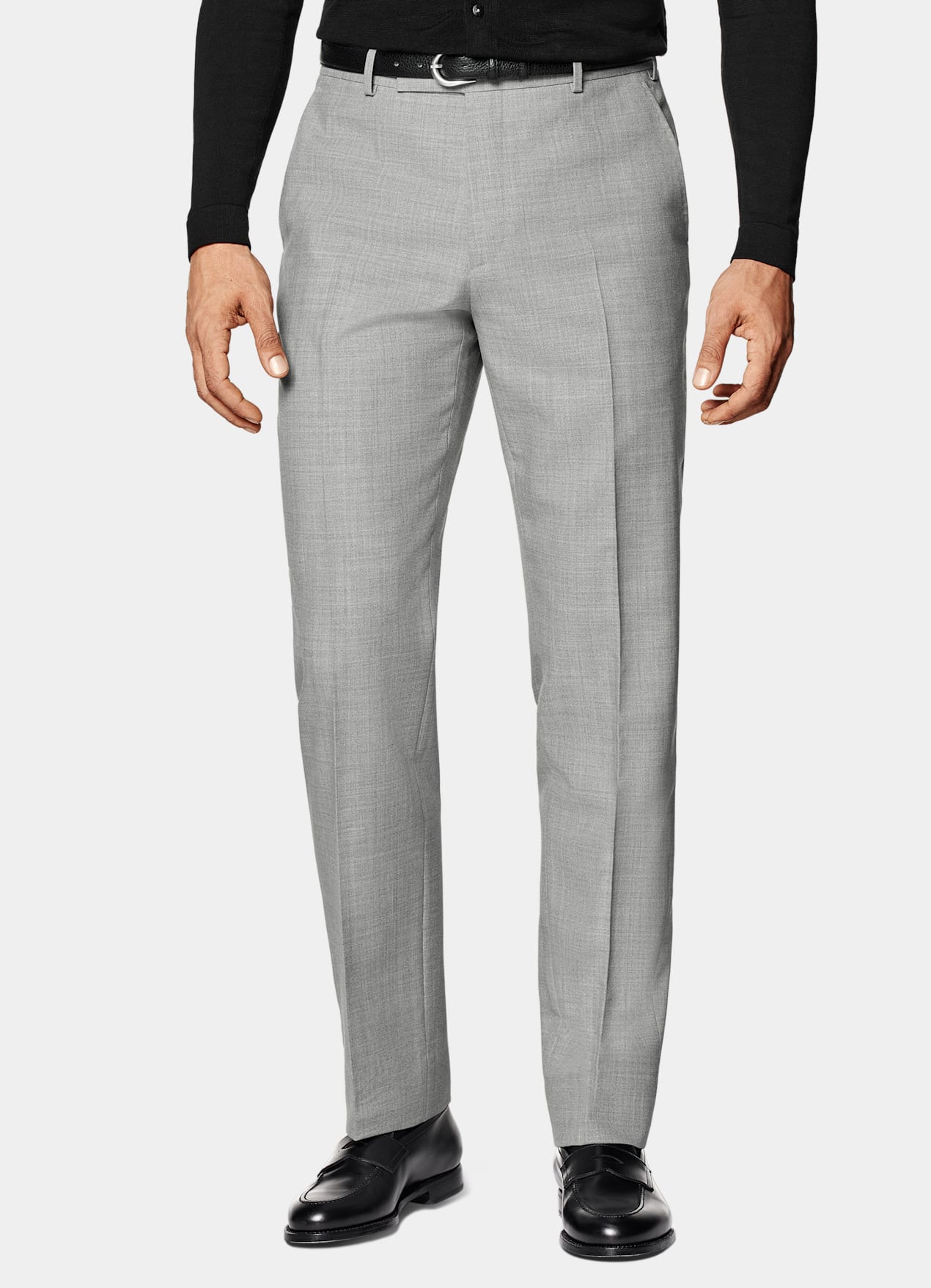 Pantalon Straight Leg gris clair