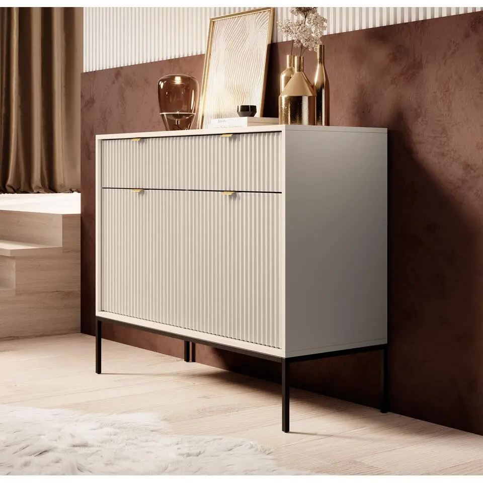 Meubella - Dressoir Navil - Beige - 104 cm