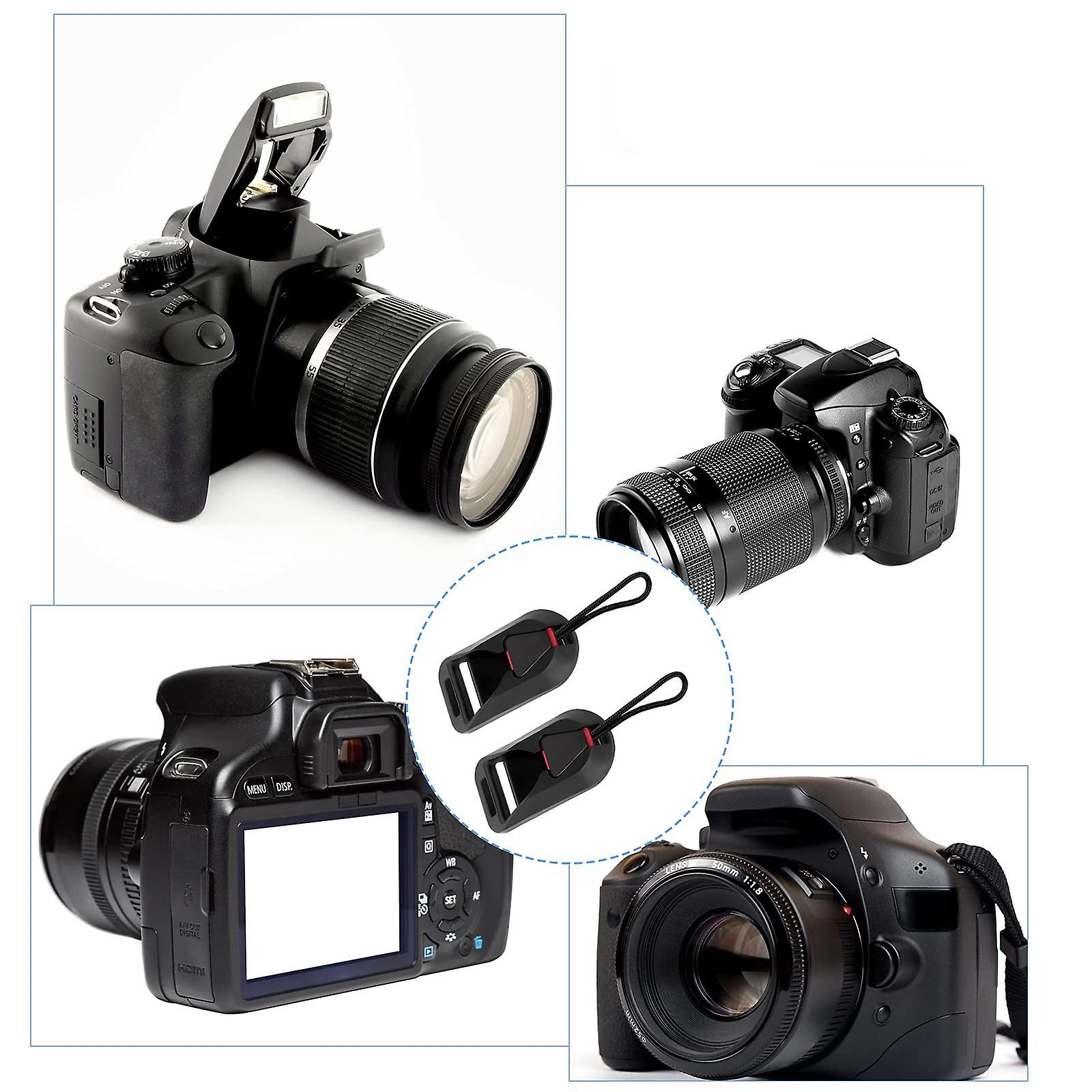 (2er Set) Verstellbare Schultergurt Halterung mit Schnellverschluss für GoPro / Digital DSLR / SLR Kameras - Schwarz