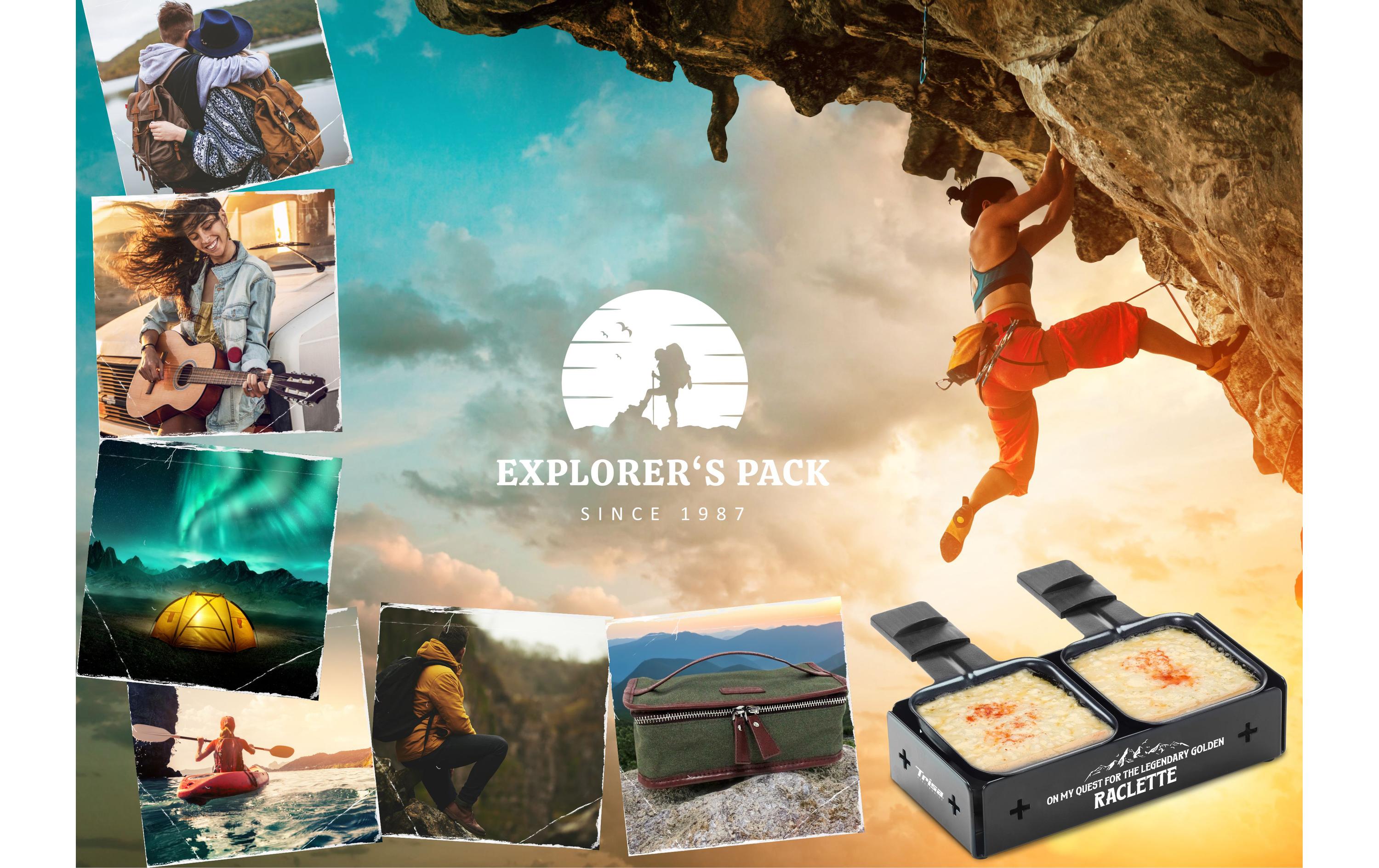 Teelicht-Raclette Explorer's Pack SchwarzRaclette mit Kerzen