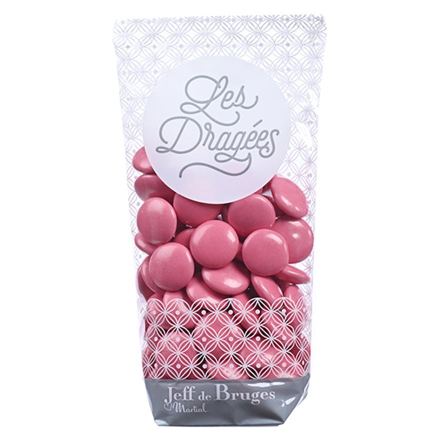Sachet palets chocolat noir 70 % rose indien