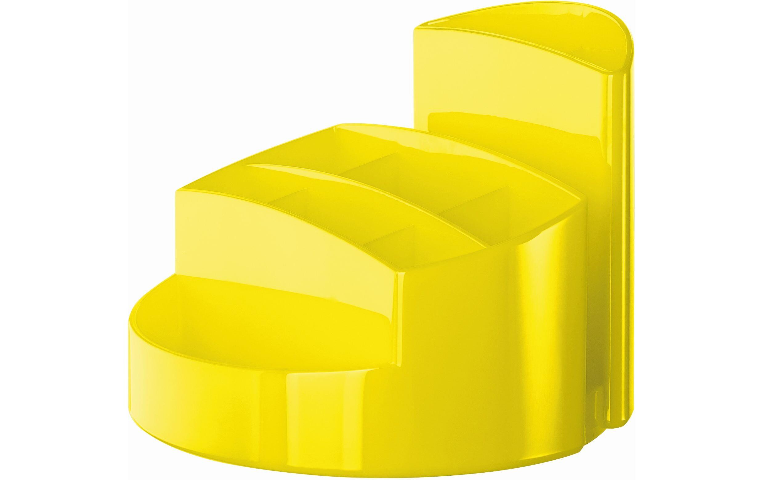 Stiftehalter Rondo 9 Fächer, GelbSchreibtischköcher für Stifte