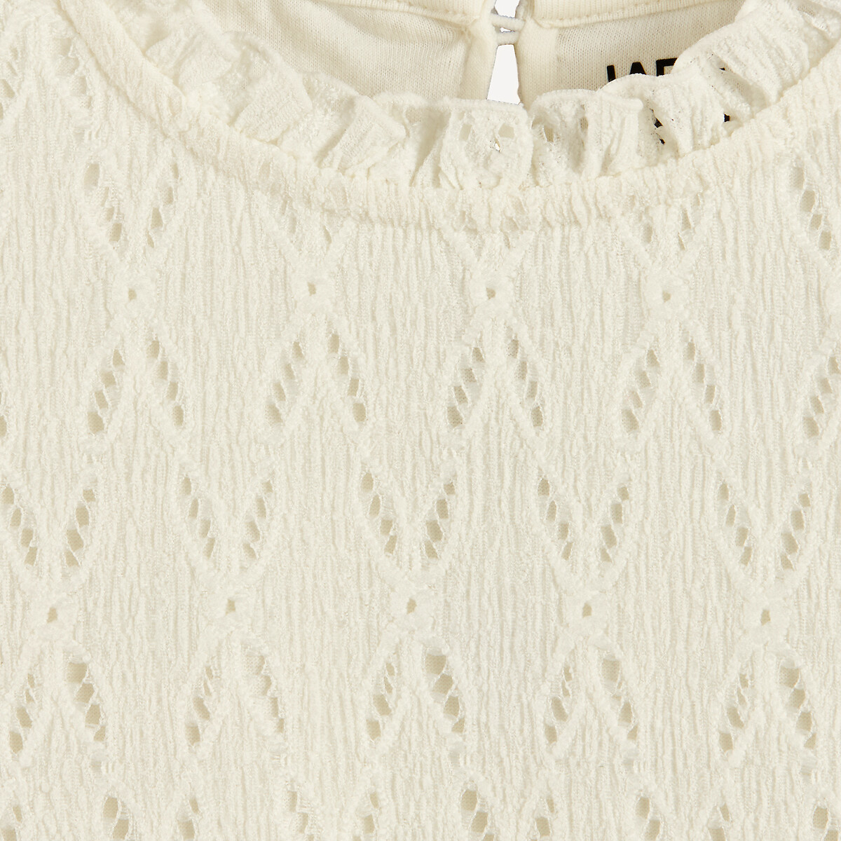 COLEÇÕES LA REDOUTE<br>Camiseta em tecido vazado, macia
