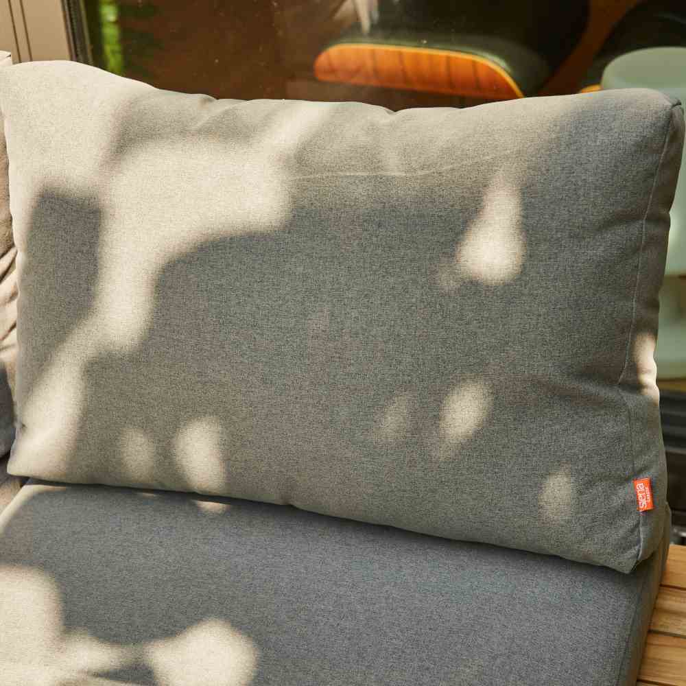 4-tlg-Ecklounge-Set ALVIDA - anthrazit-Teakfarben - 172x80 cm
