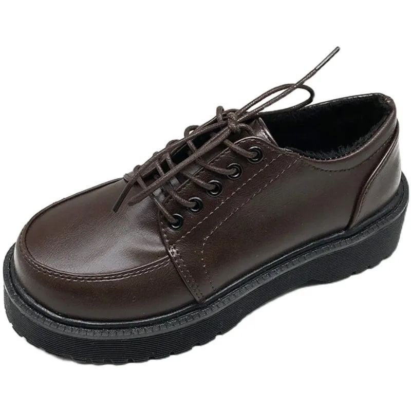 Inocha - Oxford veterschoenen met plateauzool
