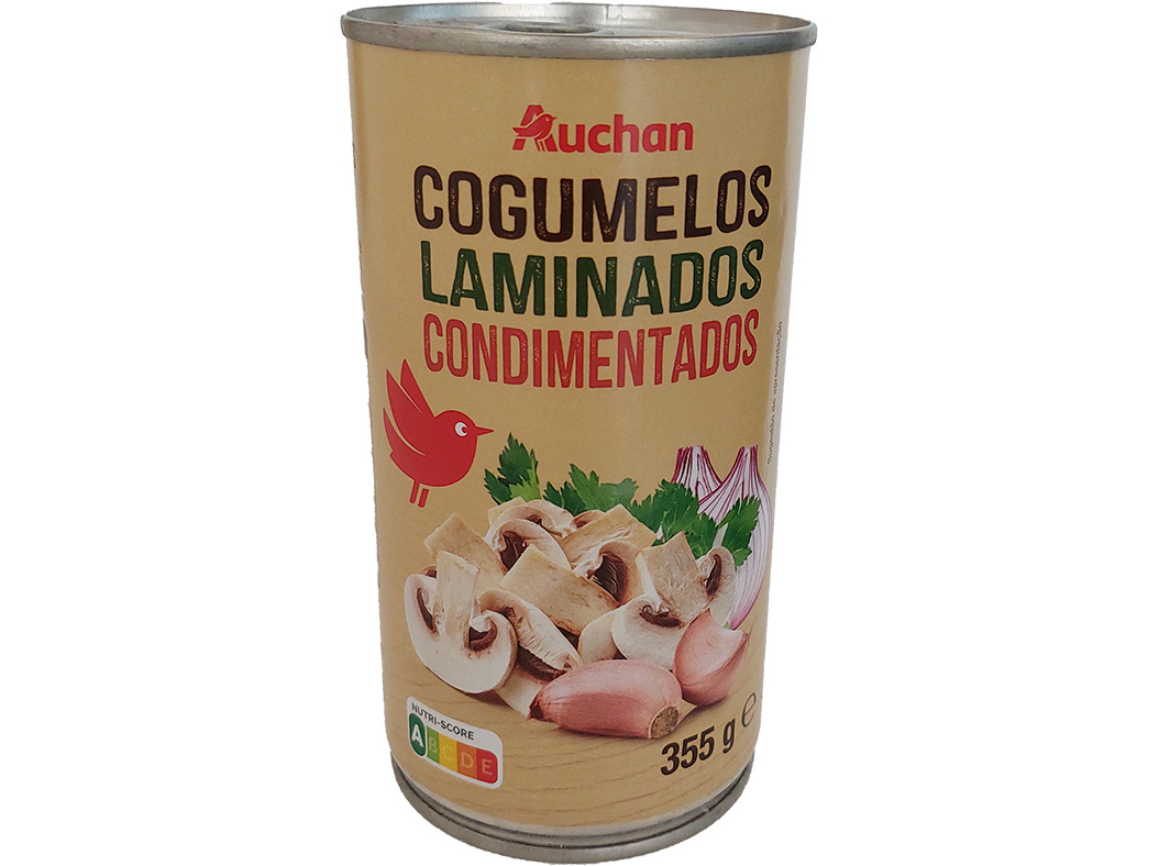 COGUMELOS LAMINADOS AUCHAN CONDIMENTOS 355(220)G