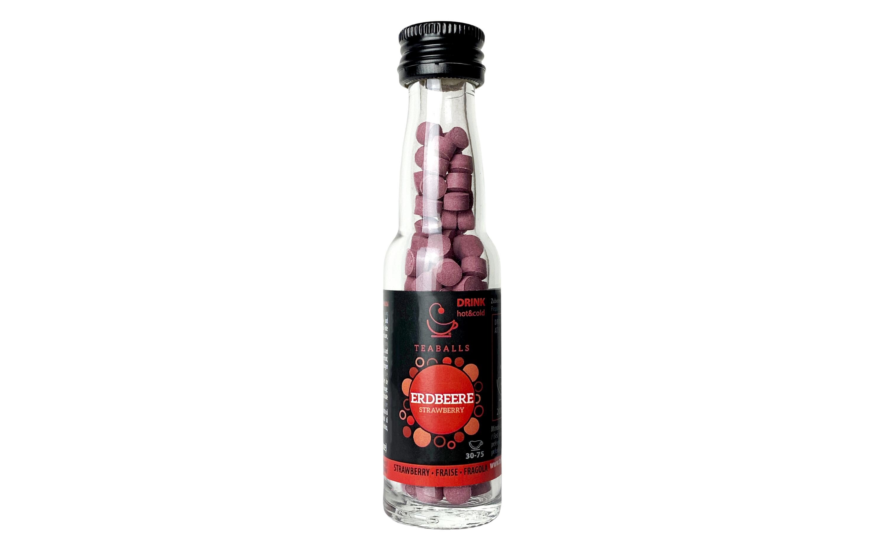 Teaballs Erdbeere Black Selection 30-75 TassenPraktische Portionen zur Aromatisierung von Wasser