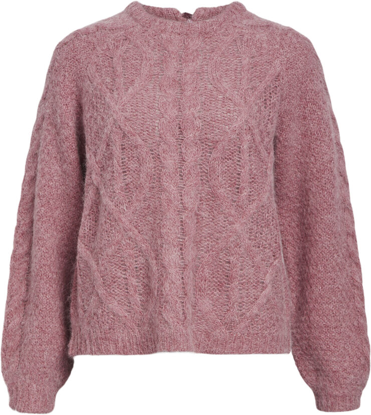 Object OBJSMILLA KNIT RE L/S PULLOVER CC1 Slate rose/melange
