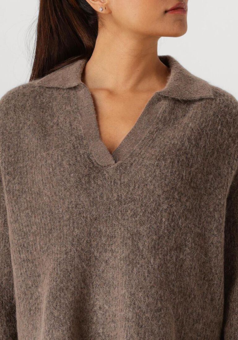 bruine mos mosh trui mmthora aidy polo knit