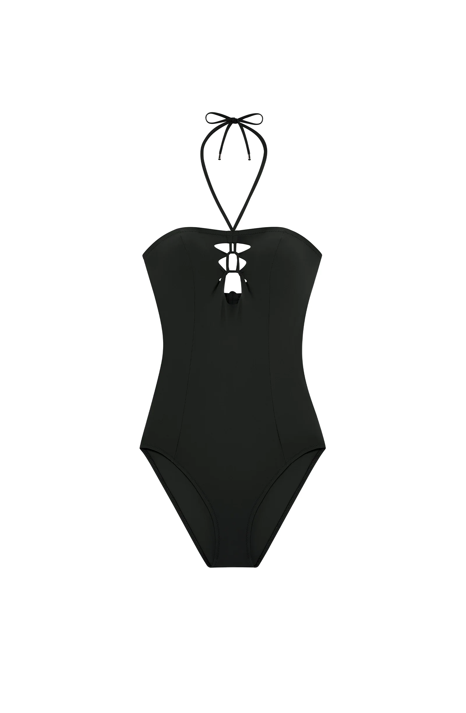 lalia Maillot de bain une pièce bandeau noir Noir