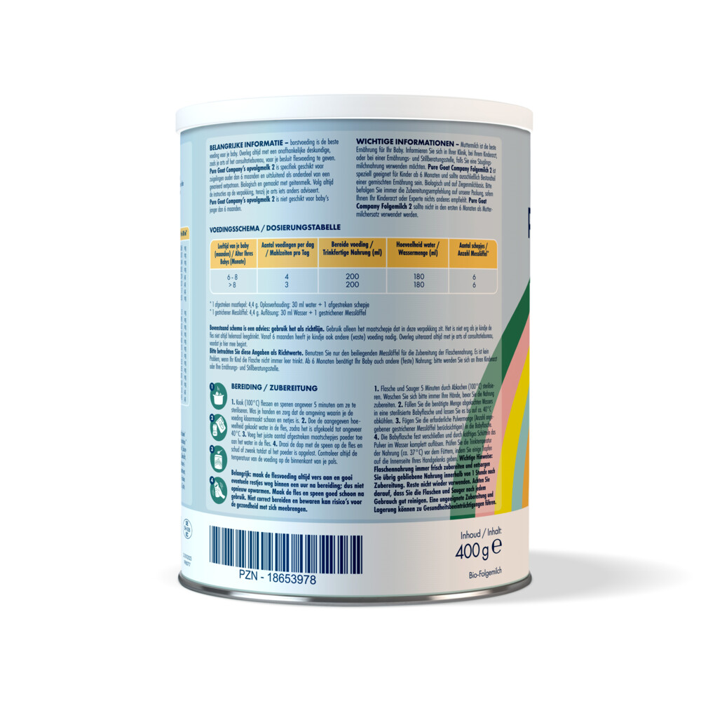 Pure Goat Geitenmelk 2 Opvolgmelk400 gr